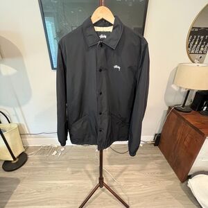 Stussy - Padded Coach's Jacket with Contrast Lining (#115274) - Black, Gold